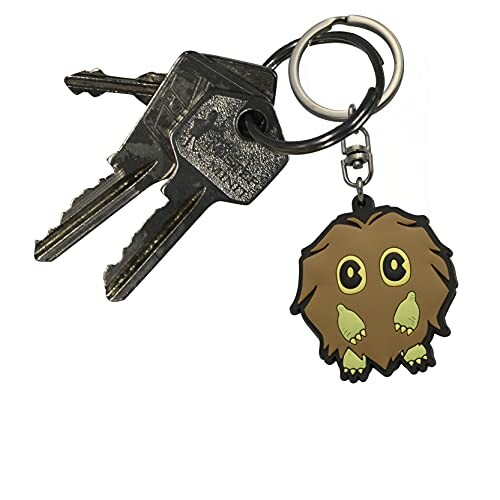 Set of keys with a cute furry creature keychain