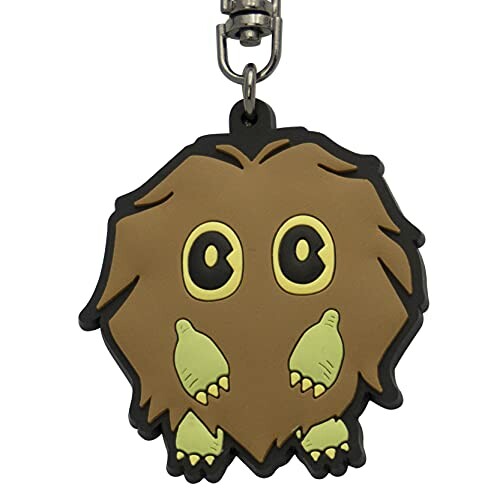 Cute brown furry cartoon character keychain