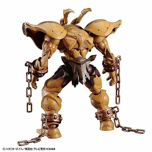 Exodia action figure with golden armor and chains