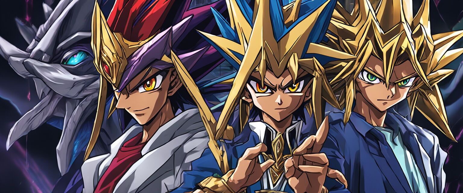 Yu-Gi-Oh! anime characters illustration